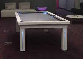 Painted White Dining Room Pool Table