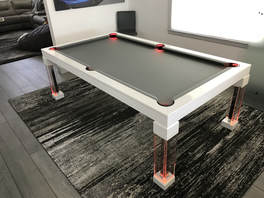 Red Dining Room Pool Table
